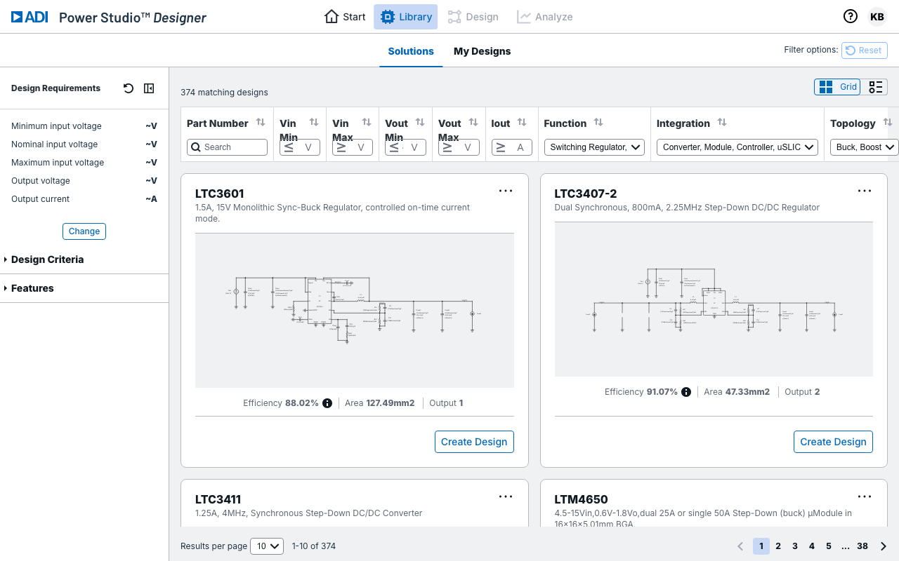 Solution Library showing 374+ solutions with filtering